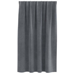 Berkfield Blackout Curtains With Top Tape 2 Pcs Super Light Grey Velvet - thumbnail 3