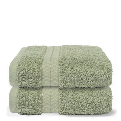 Ohs 2 Pack Of 100% Cotton Hand Towel, 50 X 80Cm - Sage Green - image 1