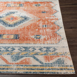 Livabliss Huntington Beach-Vintage Orange Blue Beige In- & Outdoor Rug 80 X 220 Cm Easy Care, Non Shedding - thumbnail 5