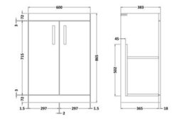 Hudson Reed Athena Floor Standing Vanity Unit - thumbnail 2