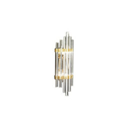 Luminosa Lighting Luminosa Ontario Lifestyle Crystal Wall Light Polished Gold, 2X E14 - thumbnail 1
