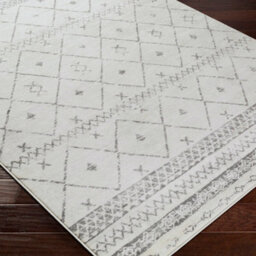 Livabliss Roma-Modern White Grey Charcoal Living Dining Bedroom Rug 200 X 275 Cm Easy Care, Non Shedding - thumbnail 6