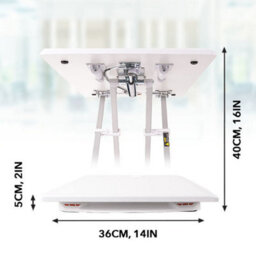 Duronic Dm05D11 We Sit-Stand Desk Workstation, Desk Convertor, Manually Height Adjustable 5-40Cm, 74X43Cm Platform - White - thumbnail 2