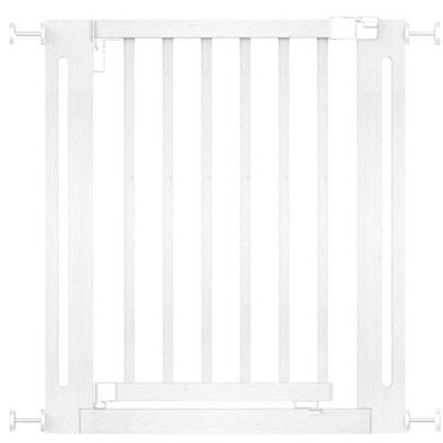 Safetots Wooden Elegance Gate, White, 71Cm - 79Cm, Pressure Fit Safety Gate, Baby Gate For Stairs And Doors, Easy Installation - image 1