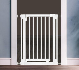 Safetots Wooden Elegance Gate, White, 71Cm - 79Cm, Pressure Fit Safety Gate, Baby Gate For Stairs And Doors, Easy Installation - thumbnail 2