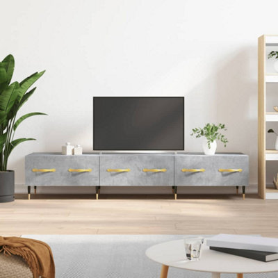 Walplus Tv Cabinet Concrete Grey 150X36X30 Cm Engineered Wood - image 1