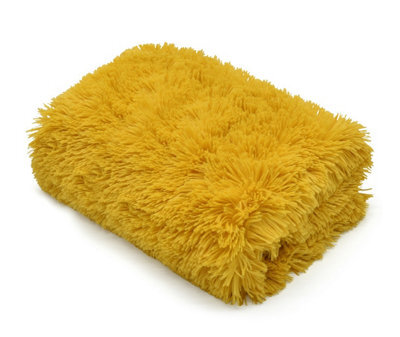Homes & Linen Teddy Fur Throw Blanket With Reversible Plain Sherpa Teddy Fleece Luxury Fluffy Fur Throw Blanket - image 1
