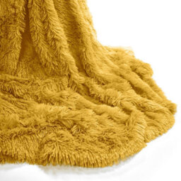 Homes & Linen Teddy Fur Throw Blanket With Reversible Plain Sherpa Teddy Fleece Luxury Fluffy Fur Throw Blanket - thumbnail 2