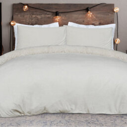 Smart Living Luxury Shaggy Faux Fur Fleece Reversible Duvet Cover With Pillowcases - thumbnail 2