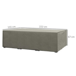 Outsunny Garden Furniture Cover Outdoor Waterproof Rattan Set Rain Protection - thumbnail 3