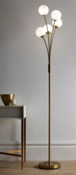 K Living Mabel 5 Light Satin Brass Floor Lamp - thumbnail 1