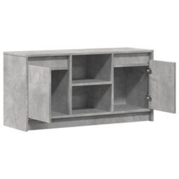 Berkfield Tv Cabinet With Led Concrete Grey 100X34X50 Cm Engineered Wood - thumbnail 9