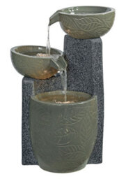 Outdoor Living UK Solar Bearsden Ceramic Fountain Modern Solar Water Feature Without Cover