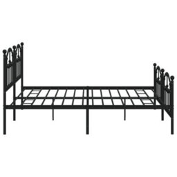 Berkfield Metal Bed Frame With Headboard And Footboard Black 193X203 Cm - thumbnail 6