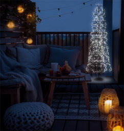Xmas Haus 1.5M 2000 Ww Micro Led Black Tree - thumbnail 2
