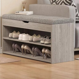 Shoe Bench Shoe Storage Rack Cabinet Organiser With Cushion Padded Seat Unit Uk - thumbnail 8