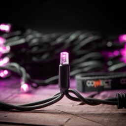 Festive Lights - Connectpro 5M Pink Outdoor Ip65 Connectable Led Christmas Fairy String Lights - No Plug - thumbnail 5