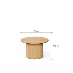 Arte Stylish Rotto 8 Coffee Table, Oak Vincenza Finish, Contemporary Design H480mm W800mm D800mm - thumbnail 3