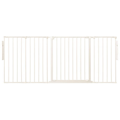 Safetots Premium Multi Panel Room Divider, Up To 181Cm Wide, White, 70Cm Tall, Flexible Barrier With Door For Baby And Toddler - image 1