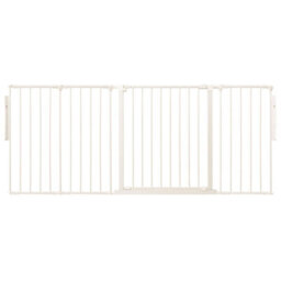 Safetots Premium Multi Panel Room Divider, Up To 181Cm Wide, White, 70Cm Tall, Flexible Barrier With Door For Baby And Toddler - thumbnail 1