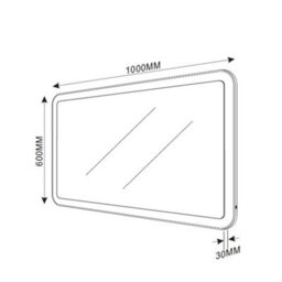 Plum&clay Leo Led Illuminated Backlit Bathroom Mirror (H)600mm (W)1000mm - thumbnail 2