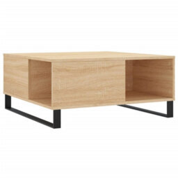 Berkfield Modern Coffee Table Sonoma Oak 80X80X36.5 Cm Engineered Wood - thumbnail 6