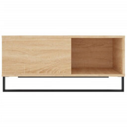 Berkfield Modern Coffee Table Sonoma Oak 80X80X36.5 Cm Engineered Wood - thumbnail 5