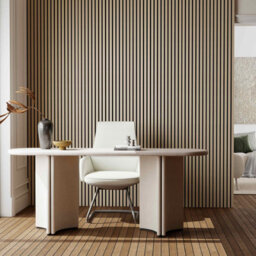 AVER-GROWTH Set Of 2 Wooden Modern Acoustic Wall Panels 120 X 60 Cm - Light Oak Finish - thumbnail 1