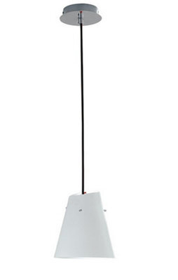 Luminosa Lighting Luminosa Ermes Dome Pendant Ceiling Light White Black 18X27Cm