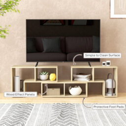 Homcom Tv Unit For Tvs Up To 75 Inches, Free Combination Tv Stand, Grey - thumbnail 7
