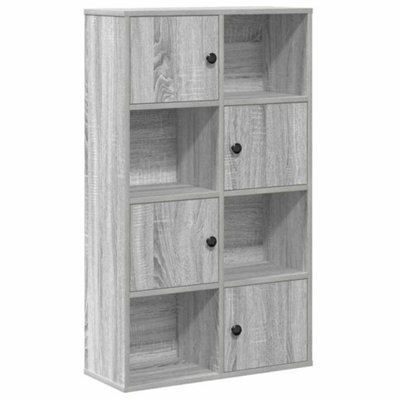Berkfield Durable Bookcase Grey Sonoma 60X24X101.5 Cm Engineered Wood