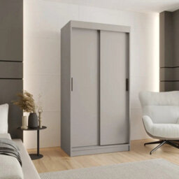 Arte Sleek Cashmere Rubino T Sliding Door Wardrobe 100Cm - Versatile Storage With Contemporary Style - thumbnail 1