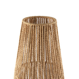 Happy Homewares Moroccan Designed Floor Lamp In Vintage Twisted Paper And Metal Frame - thumbnail 5