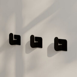 Decortie Luxa Modern Metal Set Of 3 Hangers, Wall Mounted Coat Hooks, Waterproof Material, Unique Design, Black - thumbnail 8
