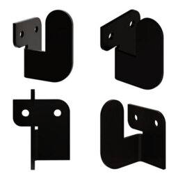 Decortie Luxa Modern Metal Set Of 3 Hangers, Wall Mounted Coat Hooks, Waterproof Material, Unique Design, Black - thumbnail 2