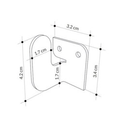 Decortie Luxa Modern Metal Set Of 3 Hangers, Wall Mounted Coat Hooks, Waterproof Material, Unique Design, Black - thumbnail 3