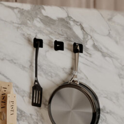Decortie Luxa Modern Metal Set Of 3 Hangers, Wall Mounted Coat Hooks, Waterproof Material, Unique Design, Black - thumbnail 7
