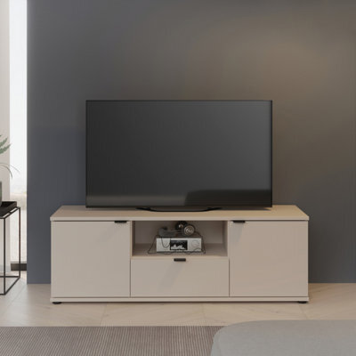 Furniture To Go Ganymede Tv Unit With Open Shelf, Drawer And 2 Doors In Sand - image 1