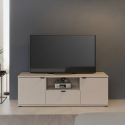 Furniture To Go Ganymede Tv Unit With Open Shelf, Drawer And 2 Doors In Sand