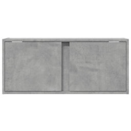 Berkfield Durable Tv Wall Cabinet With Led Lights Concrete Grey 80X31X35 Cm - thumbnail 6