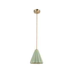 Edit Iris Ceramic Ceiling Pendant Light Antique Brass - thumbnail 2
