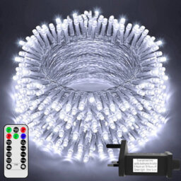 Festive Fix 20M Christmas Lights Indoor Outdoor 200 Led Cold White Fairy Lights Waterproof Mains Powered Timer 8 Modes For Xmas Decor - thumbnail 1
