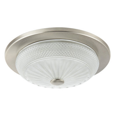 Happy Homewares Modern Bathroom Ceiling Light Fitting With Frosted White Moulded Glass - image 1