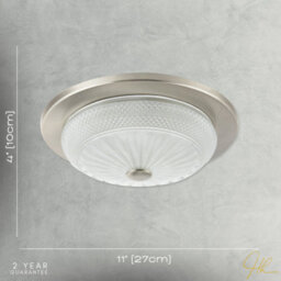 Happy Homewares Modern Bathroom Ceiling Light Fitting With Frosted White Moulded Glass - thumbnail 7