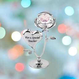 New Crystal Ornament Gift Set Crystocraft Elements Strass Rose Flower - For A Special Teacher - thumbnail 5