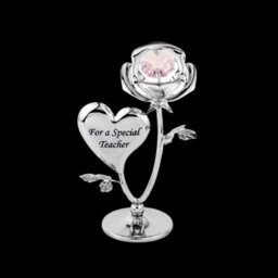 New Crystal Ornament Gift Set Crystocraft Elements Strass Rose Flower - For A Special Teacher - thumbnail 6