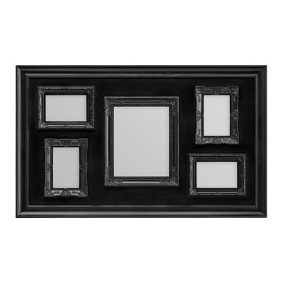 Orsina Black Contemporary 5 Photo Frame,plastic Picture Holder,versatile 3 Portrait & 2 Landscape Image Holder - image 1