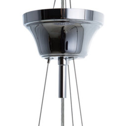 Wyld and Coco Glamora Crystal Pendant Ceiling Lamp Silver 110 Cm - Acrylic Droplets, Gloss Chrome Finish - thumbnail 8
