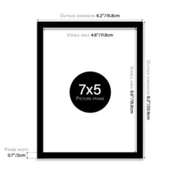 7X5 Black Picture Frame (12.7 X 17.8Cm) Poster, Photo, Artwork, Gallery Wall Or Print - thumbnail 3
