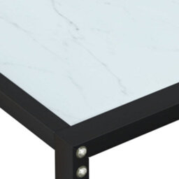 Berkfield Stylish Console Table White Marble 180X35X75.5Cm Tempered Glass - thumbnail 6
